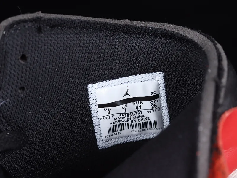 All categories Air Jordan Jordan series basketball shoes Air Jordan 1 High L version Off White x Air Jordan OW AJ1 Joe 1 joint white and red high-top basketball shoes AA3834-101